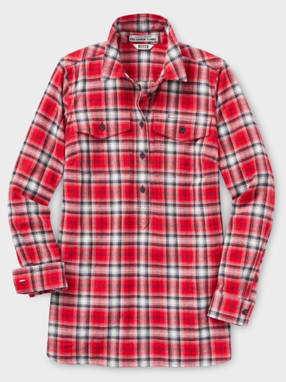 NWT Duluth Trading Women's Free Swingin' Flannel Tunic